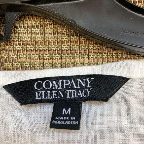 Ellen Tracy white linen tunic - Picture 3 of 6